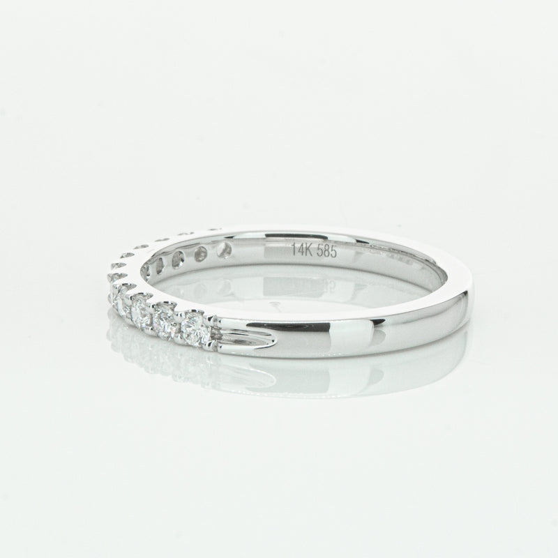 14ct White Gold Diamond Luna Band-Ring-Walker & Hall