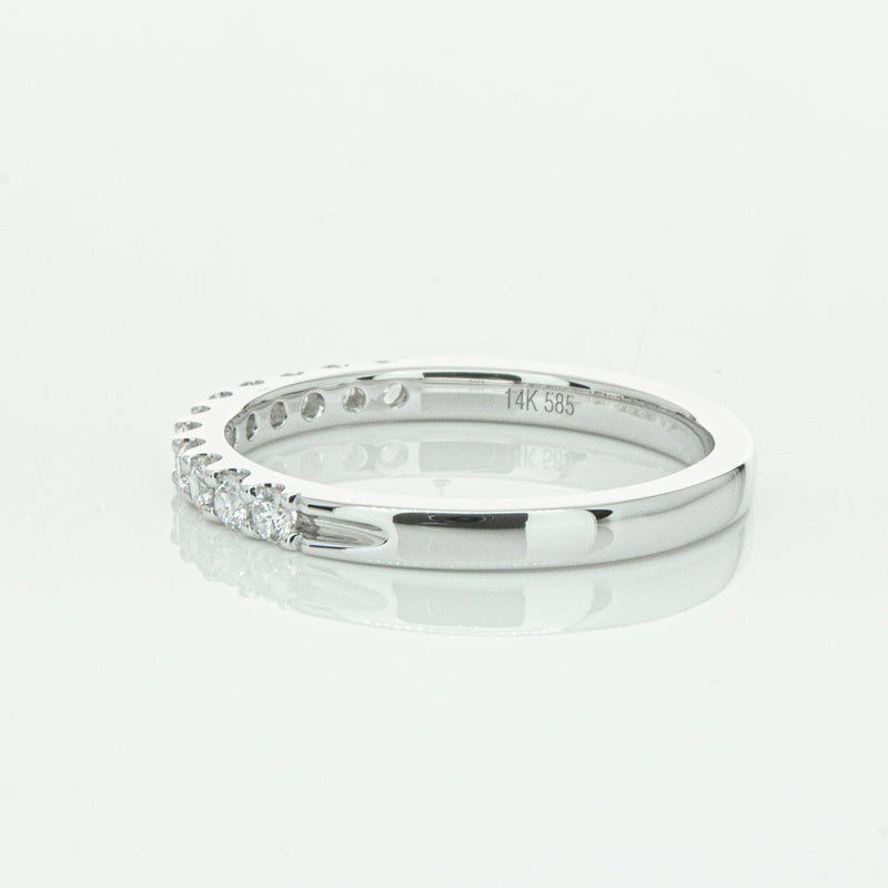 14ct White Gold Diamond Luna Band-Ring-Walker & Hall