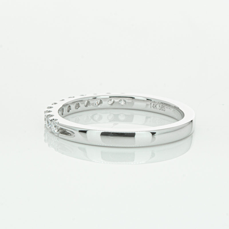 14ct White Gold Diamond Luna Band-Ring-Walker & Hall