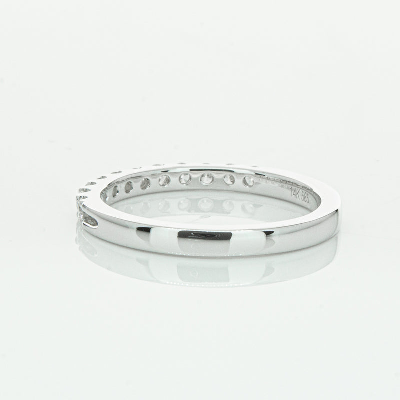 14ct White Gold Diamond Luna Band-Ring-Walker & Hall