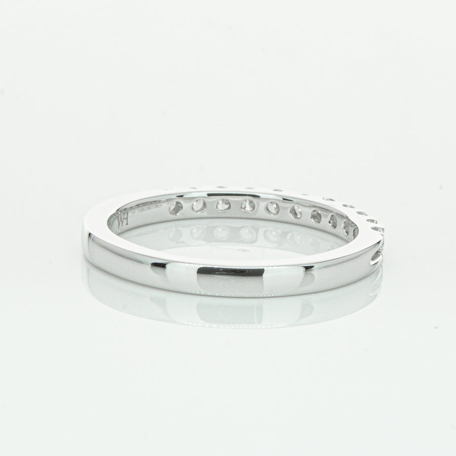 14ct White Gold Diamond Luna Band-Ring-Walker & Hall