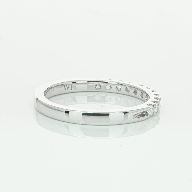 14ct White Gold Diamond Luna Band-Ring-Walker & Hall
