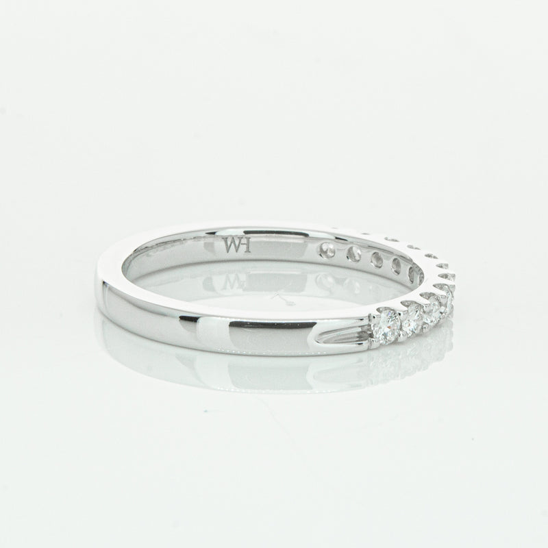 14ct White Gold Diamond Luna Band-Ring-Walker & Hall