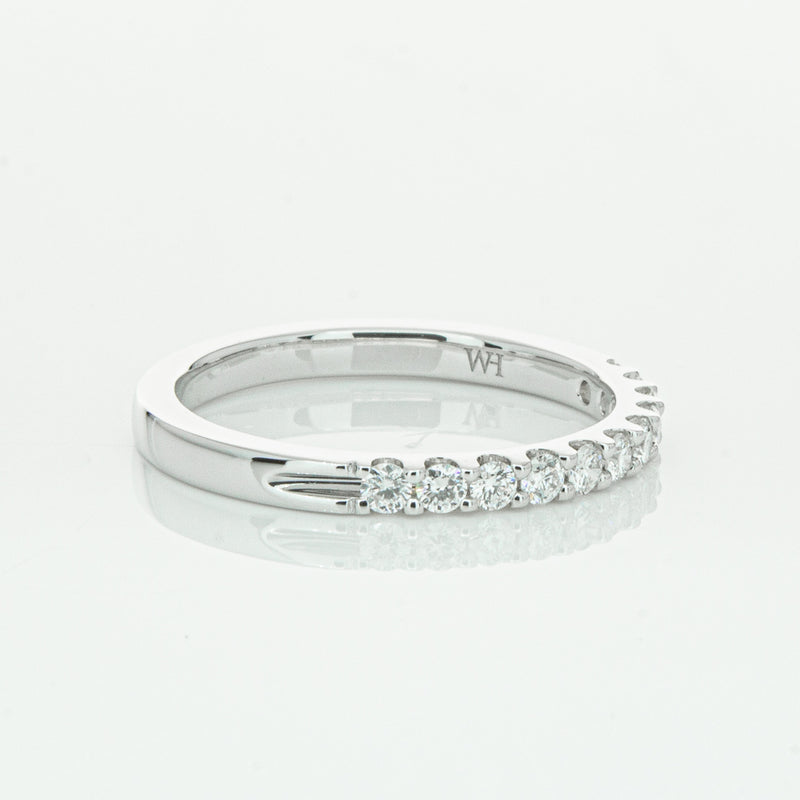 14ct White Gold Diamond Luna Band-Ring-Walker & Hall