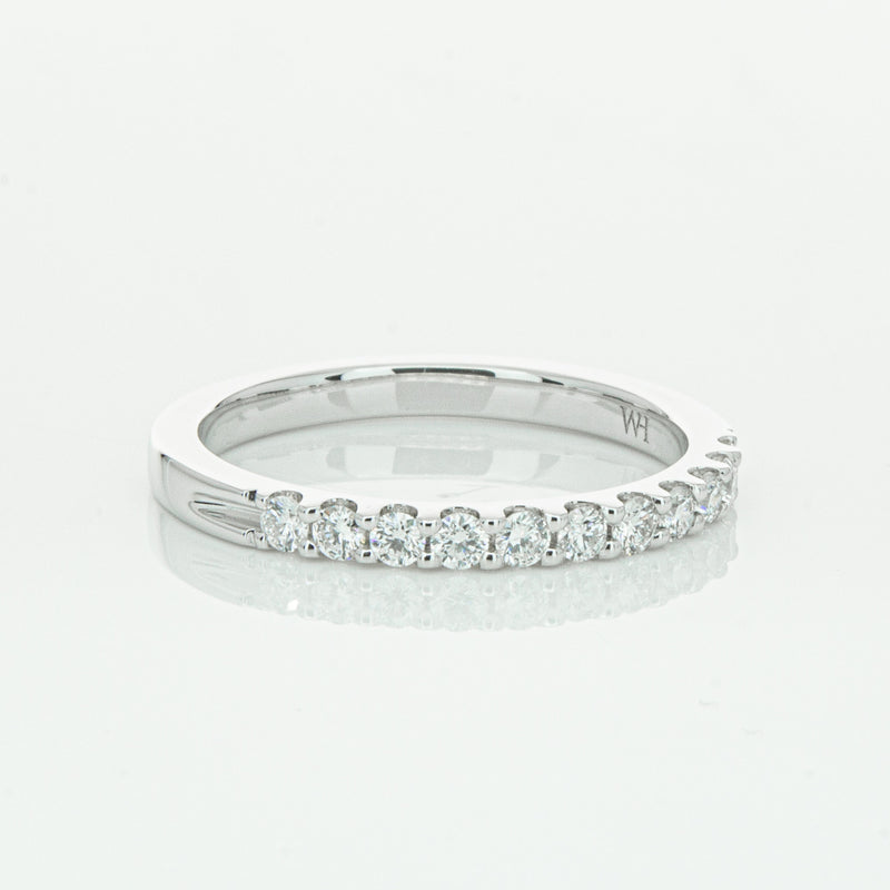 14ct White Gold Diamond Luna Band-Ring-Walker & Hall
