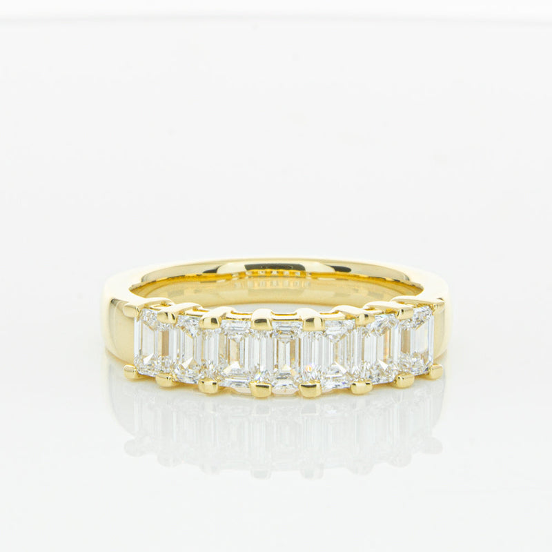 18ct Yellow Gold 1.32ct Emerald Cut Diamond Asra Ring-Ring-Walker & Hall