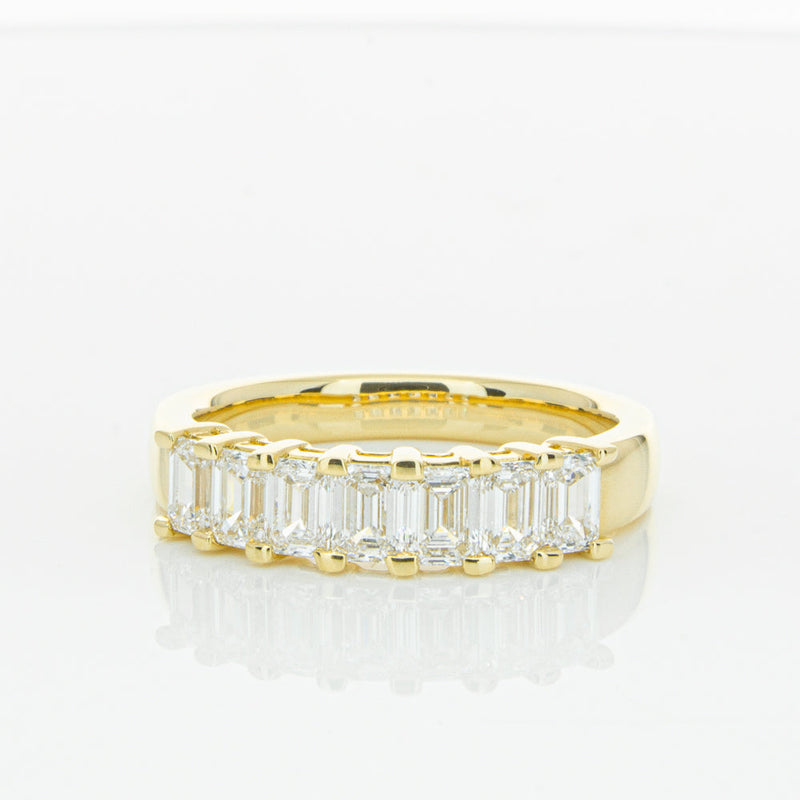 18ct Yellow Gold 1.32ct Emerald Cut Diamond Asra Ring-Ring-Walker & Hall