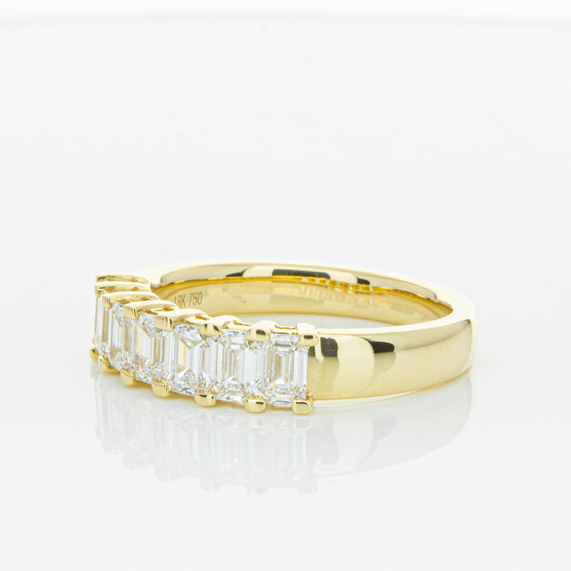 18ct Yellow Gold 1.32ct Emerald Cut Diamond Asra Ring-Ring-Walker & Hall