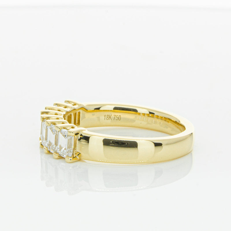 18ct Yellow Gold 1.32ct Emerald Cut Diamond Asra Ring-Ring-Walker & Hall