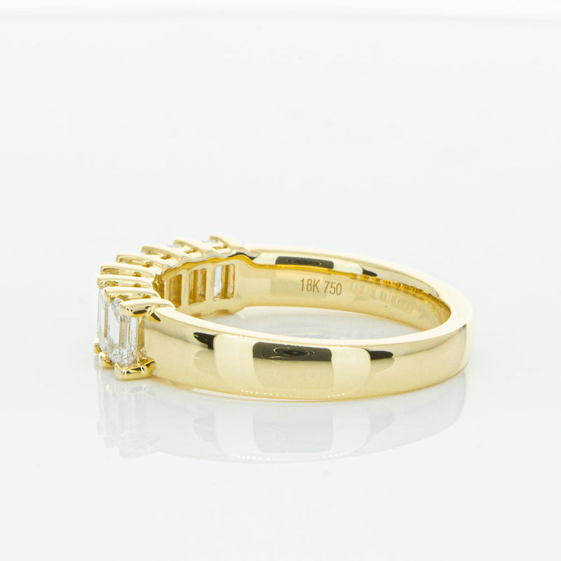 18ct Yellow Gold 1.32ct Emerald Cut Diamond Asra Ring-Ring-Walker & Hall
