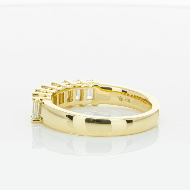18ct Yellow Gold 1.32ct Emerald Cut Diamond Asra Ring-Ring-Walker & Hall