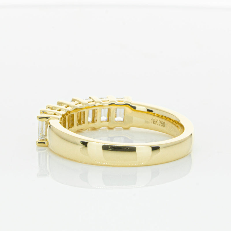 18ct Yellow Gold 1.32ct Emerald Cut Diamond Asra Ring-Ring-Walker & Hall