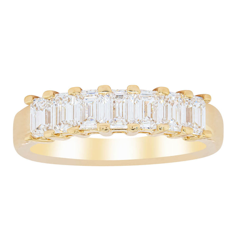 18ct Yellow Gold 1.32ct Emerald Cut Diamond Asra Ring-Ring-Walker & Hall