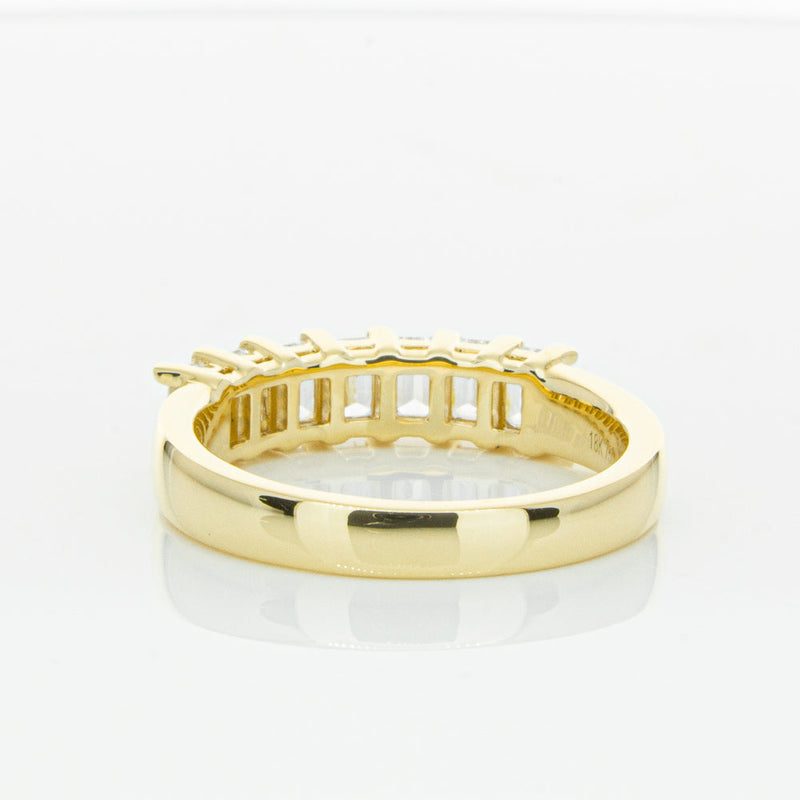 18ct Yellow Gold 1.32ct Emerald Cut Diamond Asra Ring-Ring-Walker & Hall