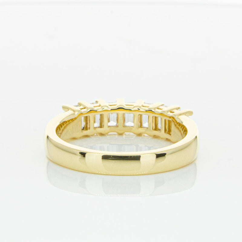 18ct Yellow Gold 1.32ct Emerald Cut Diamond Asra Ring-Ring-Walker & Hall