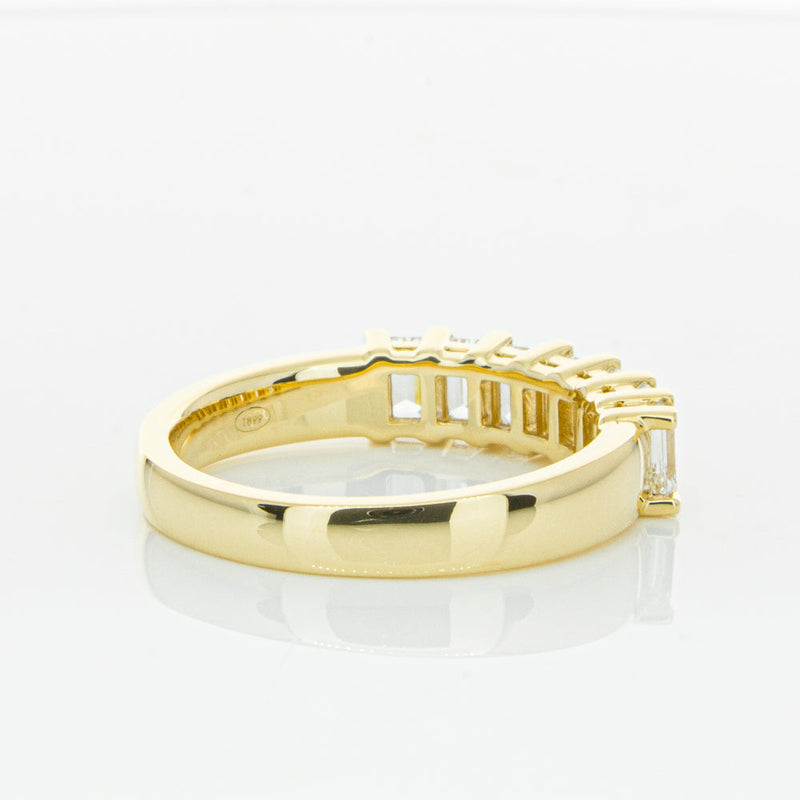 18ct Yellow Gold 1.32ct Emerald Cut Diamond Asra Ring-Ring-Walker & Hall