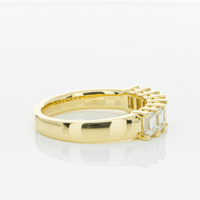 18ct Yellow Gold 1.32ct Emerald Cut Diamond Asra Ring-Ring-Walker & Hall