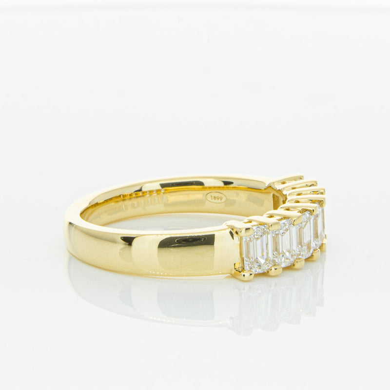 18ct Yellow Gold 1.32ct Emerald Cut Diamond Asra Ring-Ring-Walker & Hall