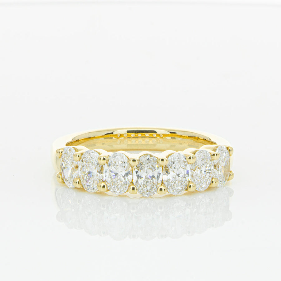 18ct Yellow Gold 1.31ct Oval Cut Diamond Panorama Ring-Ring-Walker & Hall