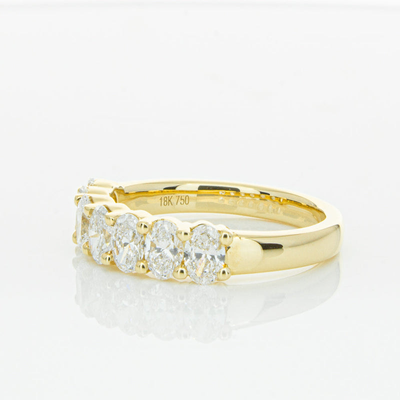 18ct Yellow Gold 1.31ct Oval Cut Diamond Panorama Ring-Ring-Walker & Hall