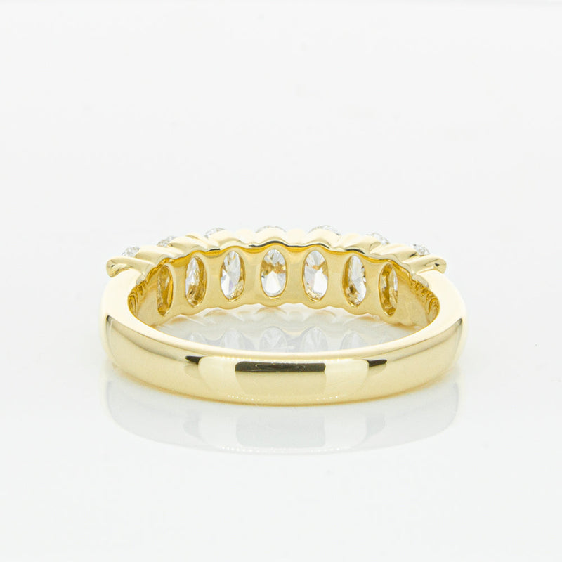 18ct Yellow Gold 1.31ct Oval Cut Diamond Panorama Ring-Ring-Walker & Hall