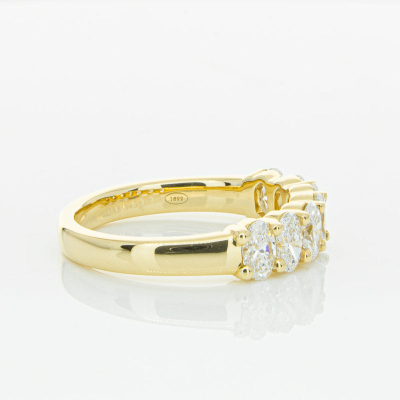 18ct Yellow Gold 1.31ct Oval Cut Diamond Panorama Ring-Ring-Walker & Hall