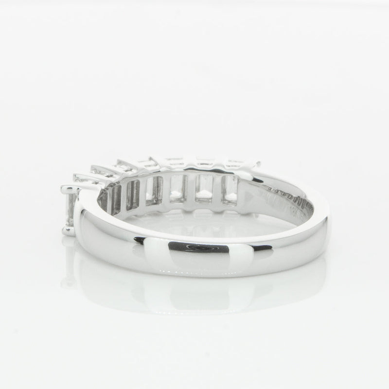 18ct White Gold 1.30ct Emerald Cut Diamond Asra Ring-Ring-Walker & Hall