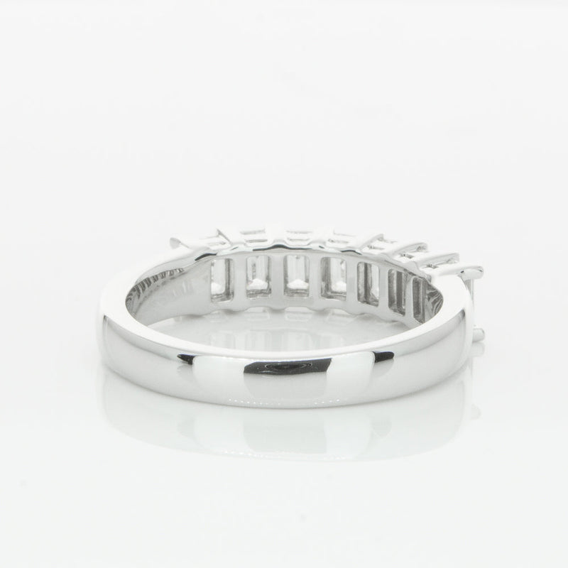 18ct White Gold 1.30ct Emerald Cut Diamond Asra Ring-Ring-Walker & Hall