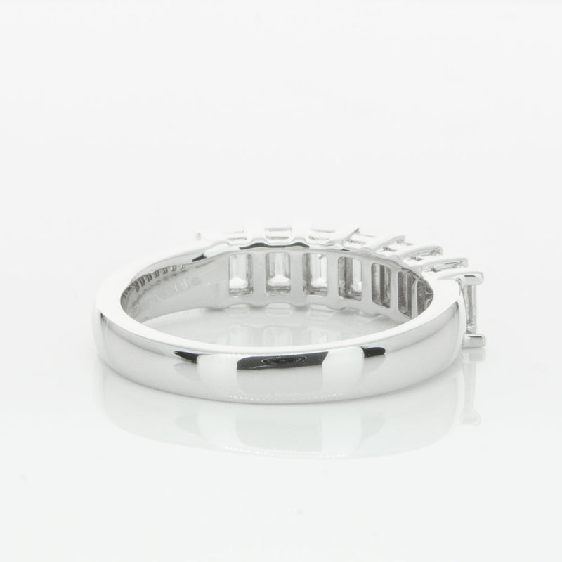 18ct White Gold 1.35ct Emerald Cut Diamond Asra Ring-Ring-Walker & Hall
