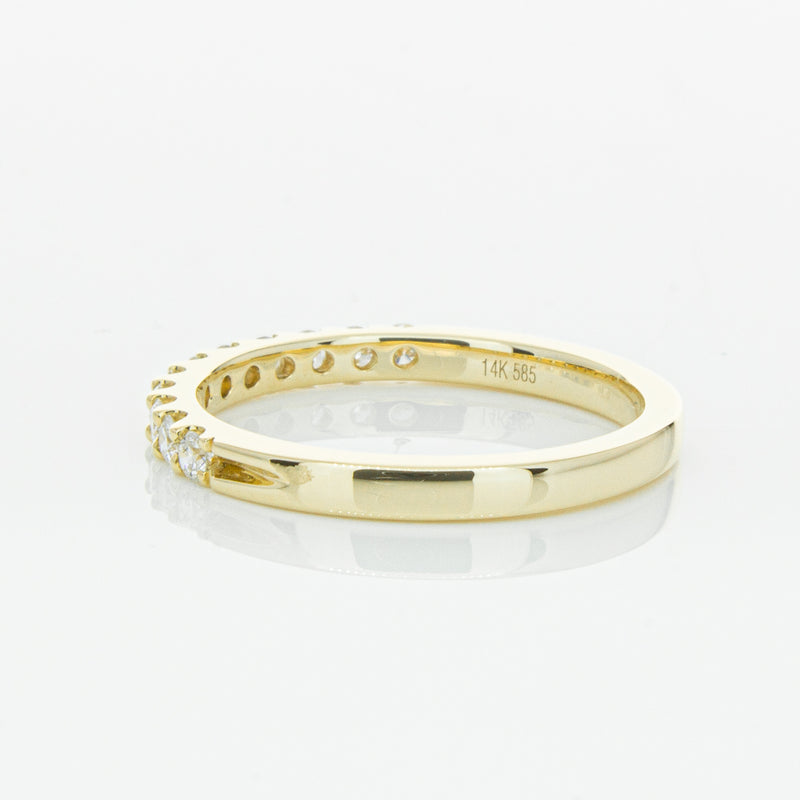 14ct Yellow Gold Diamond Luna Band-Ring-Walker & Hall