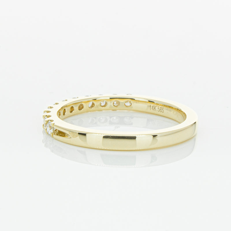 14ct Yellow Gold Diamond Luna Band-Ring-Walker & Hall