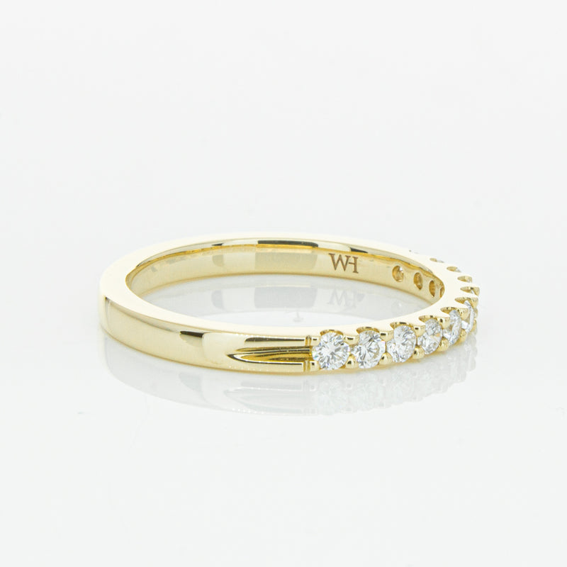 14ct Yellow Gold Diamond Luna Band-Ring-Walker & Hall