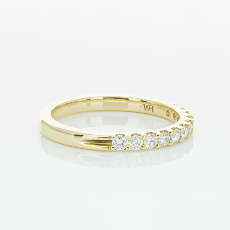 14ct Yellow Gold Diamond Luna Band-Ring-Walker & Hall