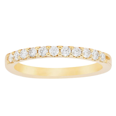 14ct Yellow Gold Diamond Luna Band-Ring-Walker & Hall