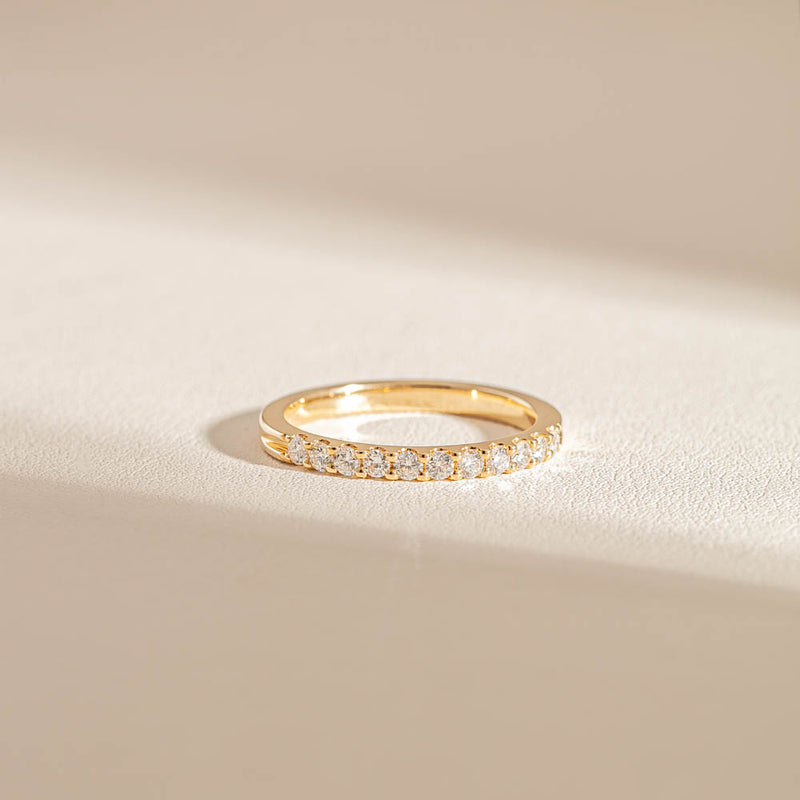 14ct Yellow Gold Diamond Luna Band-Ring-Walker & Hall