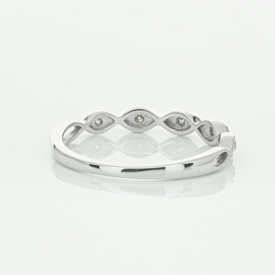 14ct White Gold Diamond Rapunzel Band-Ring-Walker & Hall