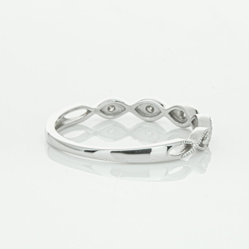 14ct White Gold Diamond Rapunzel Band-Ring-Walker & Hall