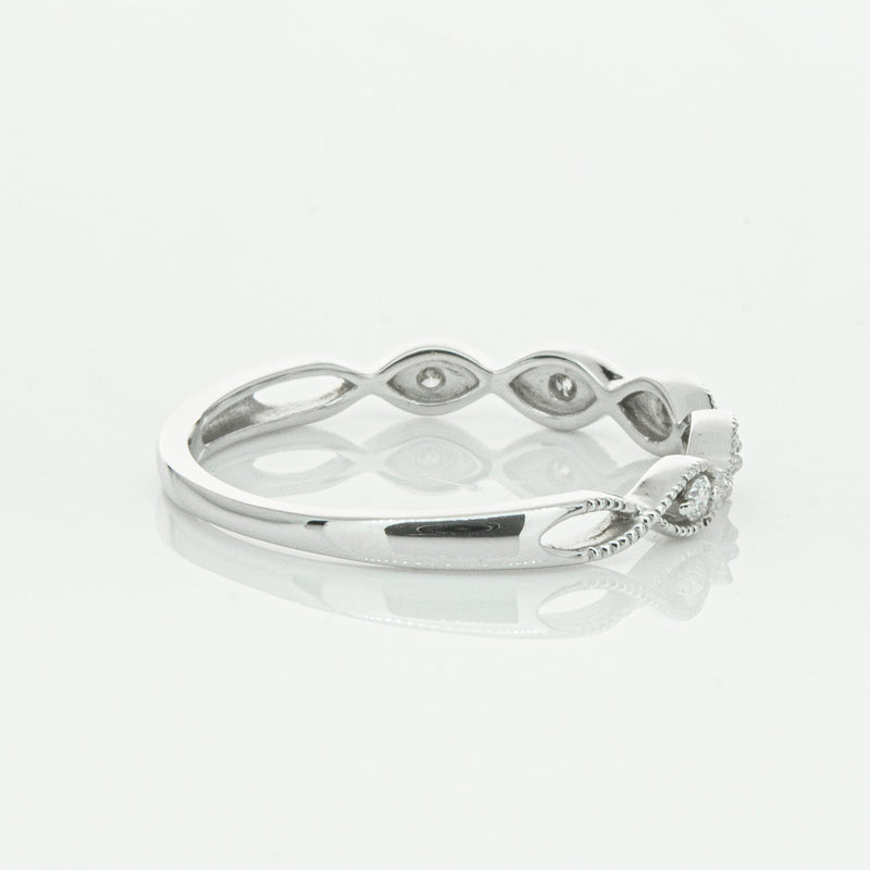 14ct White Gold Diamond Rapunzel Band-Ring-Walker & Hall