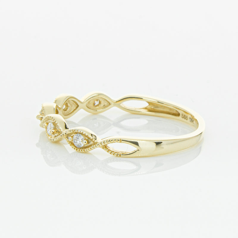 14ct Yellow Gold Diamond Rapunzel Band-Ring-Walker & Hall