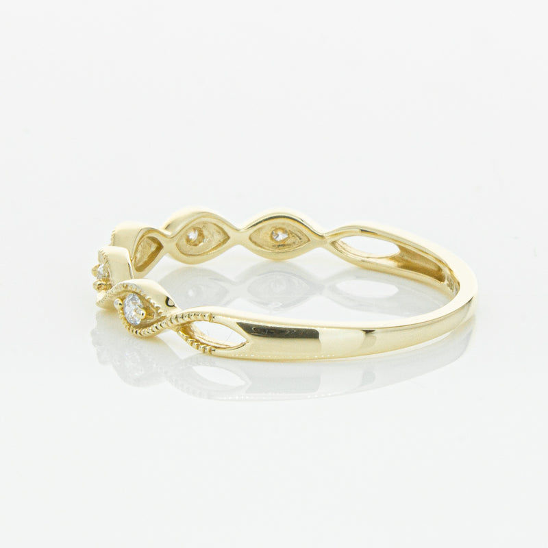 14ct Yellow Gold Diamond Rapunzel Band-Ring-Walker & Hall