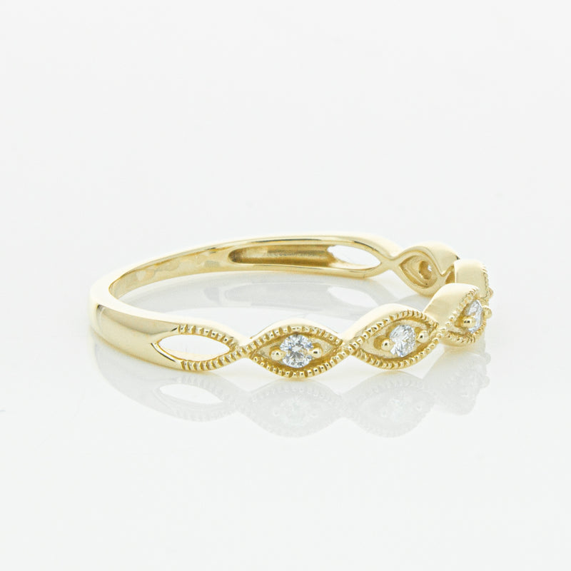 14ct Yellow Gold Diamond Rapunzel Band-Ring-Walker & Hall