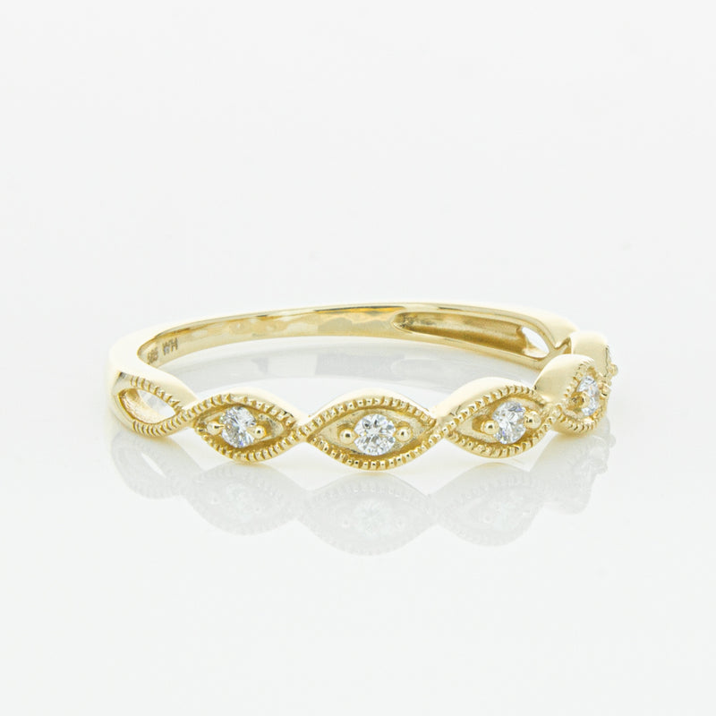 14ct Yellow Gold Diamond Rapunzel Band-Ring-Walker & Hall