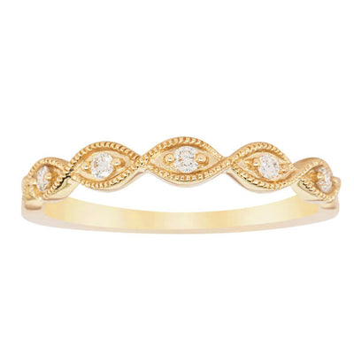 14ct Yellow Gold Diamond Rapunzel Band-Ring-Walker & Hall