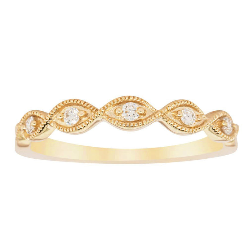 14ct Yellow Gold Diamond Rapunzel Band-Ring-Walker & Hall