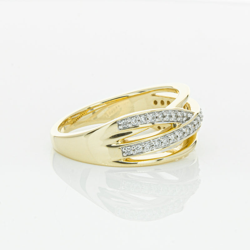 14ct Yellow Gold Diamond Nevaeh Band-Ring-Walker & Hall