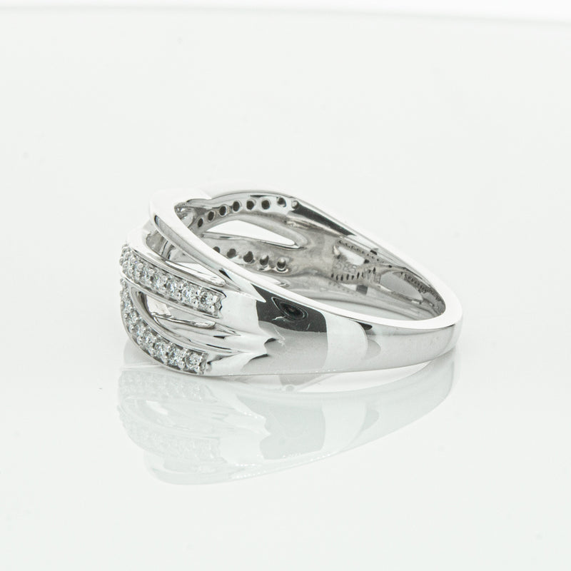 14ct White Gold Diamond Nevaeh Band-Ring-Walker & Hall