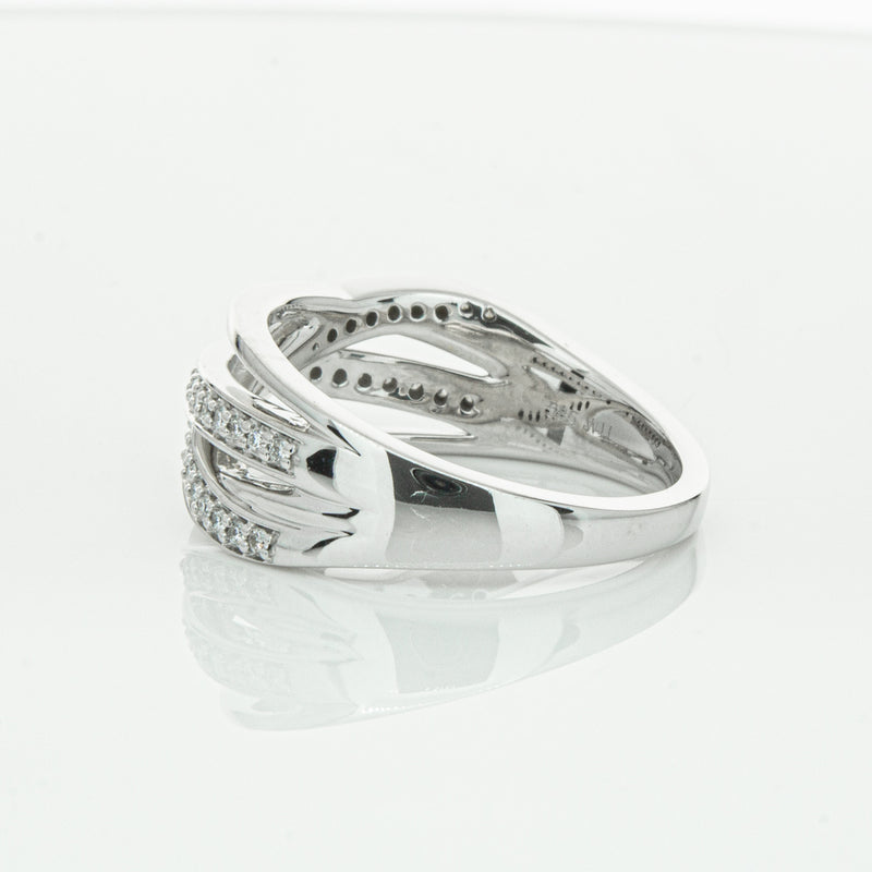 14ct White Gold Diamond Nevaeh Band-Ring-Walker & Hall