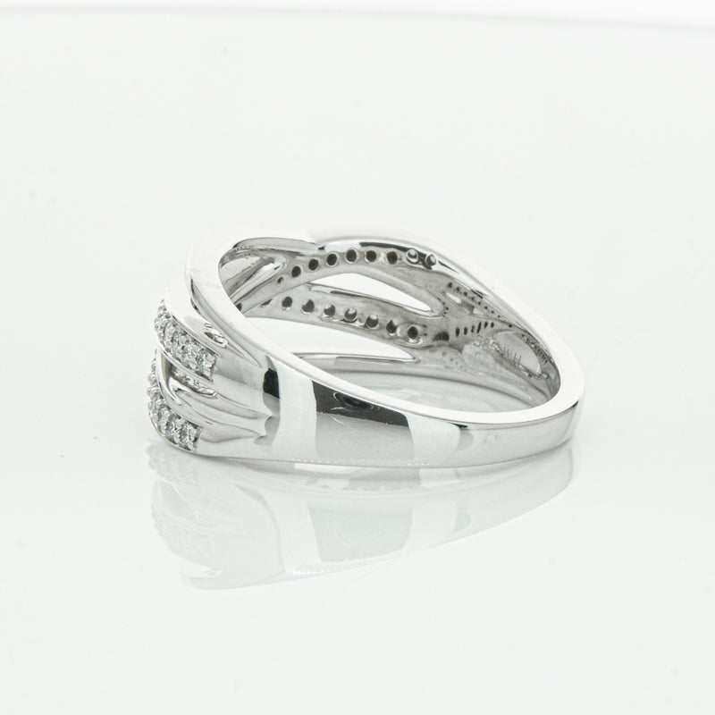 14ct White Gold Diamond Nevaeh Band-Ring-Walker & Hall