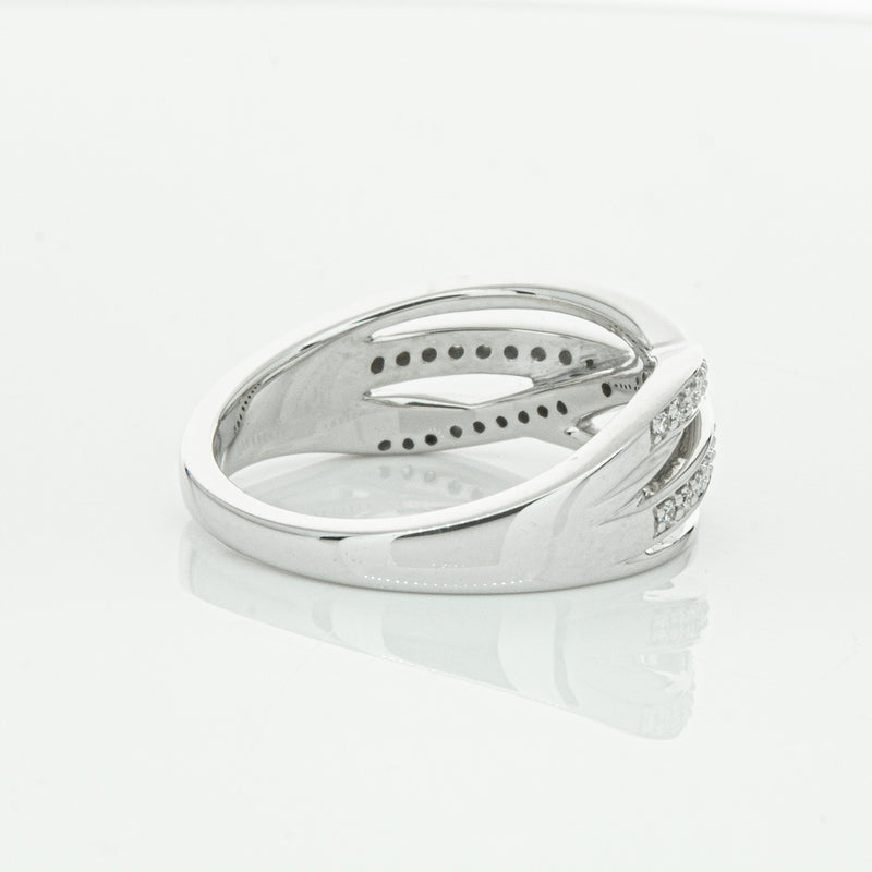 14ct White Gold Diamond Nevaeh Band-Ring-Walker & Hall