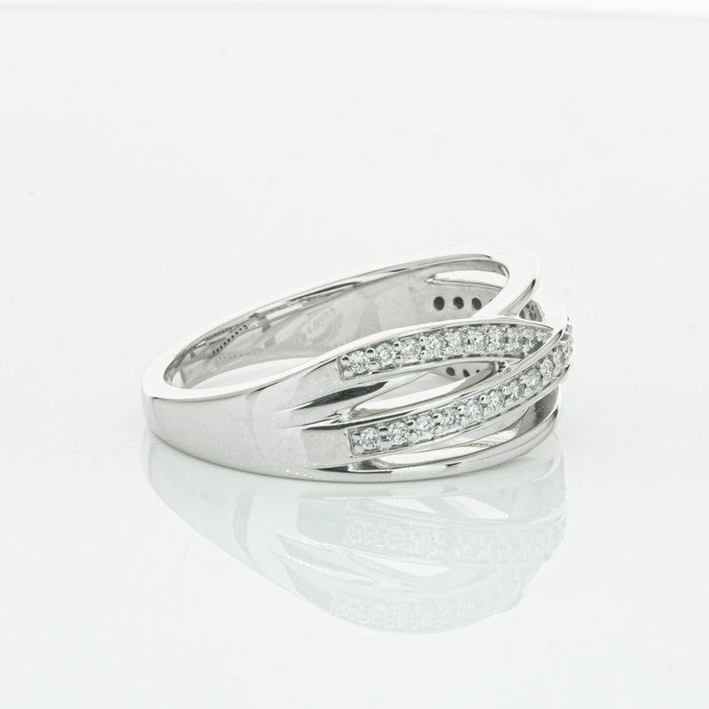 14ct White Gold Diamond Nevaeh Band-Ring-Walker & Hall